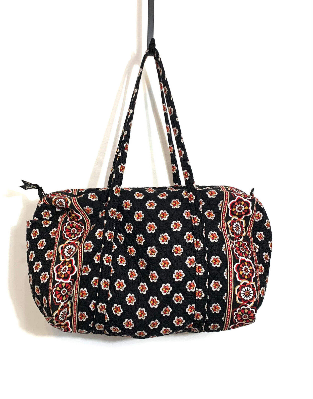 Vera Bradley Black Floral XL Duffel Bag Carry On … - image 2
