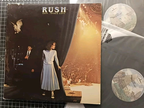 RUSH Exit Stage Left 2LPs 1ST PRESS Vinyl GATEFOLD Mercury RECORD Neil Peart