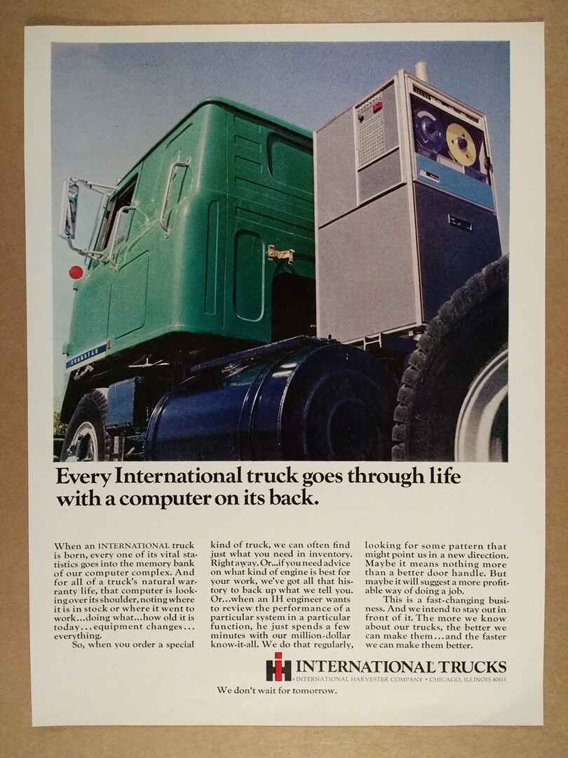 1970 IH International Transtar Cabover Truck photo vintage print 