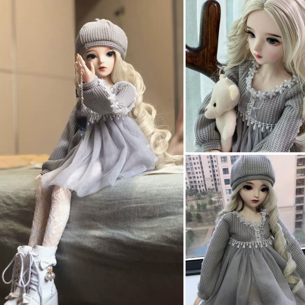 アメリカブランド Cloveray のプラスチック BJD 精巧なドール New 24 Inch 60cm BJD Doll Female Dolls + Changeable Gold