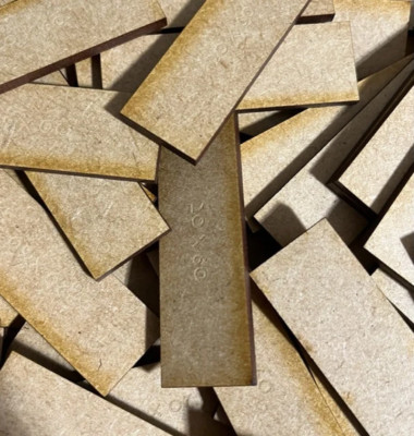 Rectangle 20 X 60Mm MDF Bases