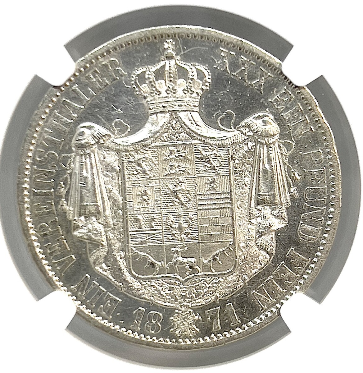 ドイツ　brunswick-wolfebuttel　1819年　　＠１８ German State Brunswick Wolfenbuttel 1871 B Taler Coin Thaler NGC