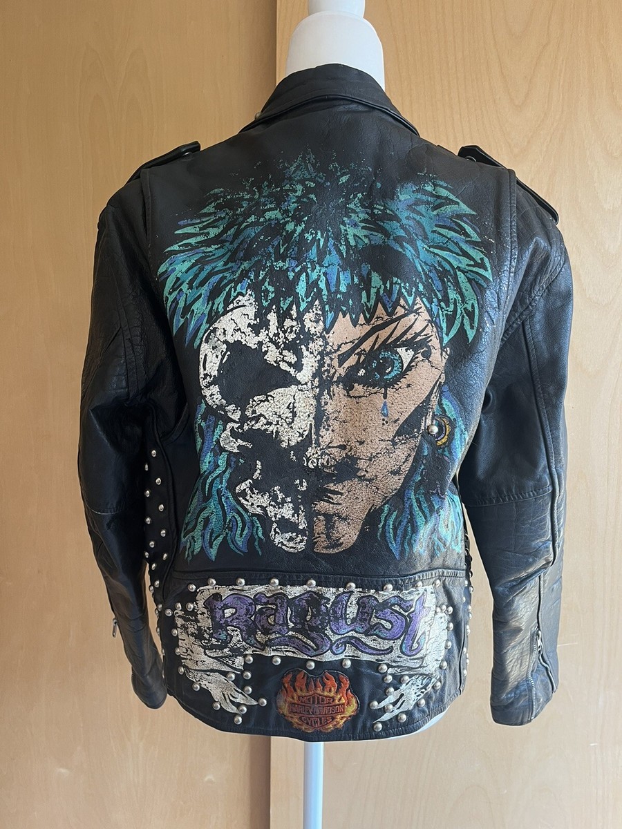 VINTAGE 80's PUNK LEATHER STUDDED PAINTED ART EXPLOITED USA VINTAGE 80's PUNK LEATHER STUDDED PAINTED ART EXPLOITED USA