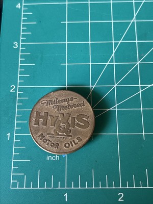 Vintage Hyvis Motor Oil Mileage Metered Automotive Car Coin Token