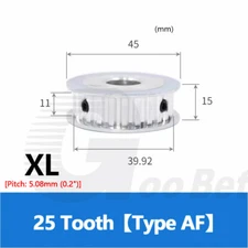 XL 10mm Timing Belt Drive Pulley 10-40 Tooth 4-25mm Bore Without Hub Extra Light