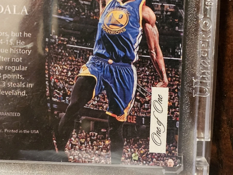 2016-2017 Panini Eternal Final Jugador Más Valioso Camiseta Andre Iguodala Uno de Uno Foto 4 de 4