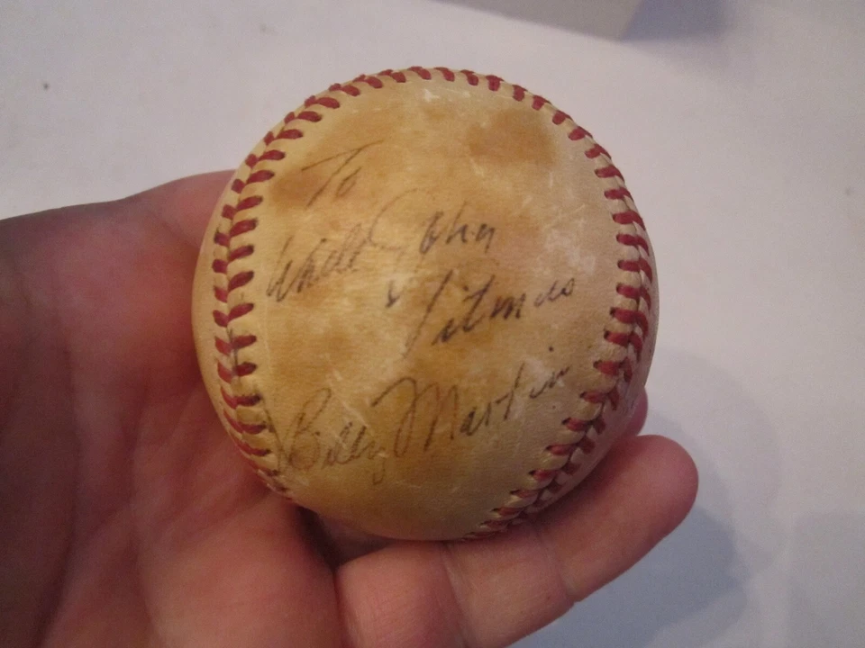 BILLY MARTIN BÉISBOL AUTOGRAFIADO - ¡BÉISBOL GENIAL! Foto 3 de 3