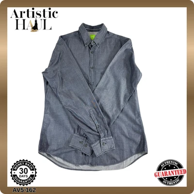 Hugo Boss Green Tag Jeanshemd Herren Größe M Modern Fit Langarm - Bild 1 von 4