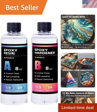 High-Gloss Crystal Clear 16oz Epoxy Resin - Non-Toxic  Heat Resistant for DIY