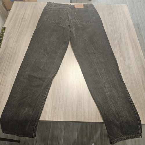 Levis 550 Jeans Mens 36x34 Black Relaxed Straight Dark Wash Made In Usa - Picture 2 of 9