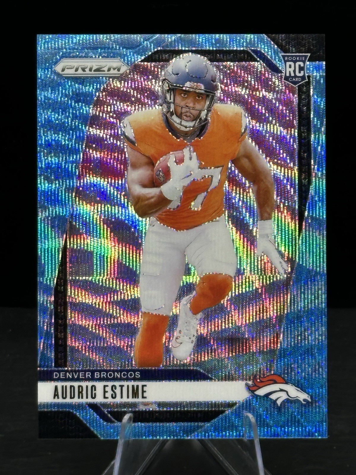 2024 Panini Prizm - Rookies Audric Estime #306 Blue Wave Prizm /230 (RC)