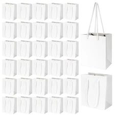 50 Pack 4 x 2.4 x 4.6 Inches Mini Gift Bags, Extra Small Gift Wrap Paper bags...
