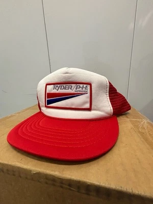 Vintage Ryder / P-I-E Nationwide Trucker Hat Red White Snapback Mesh Cap - Image 1 of 4