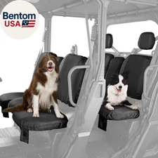 UTV Seat Covers Black, Waterproof Repellent Compatible with Can Am Defender Max