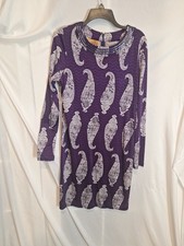 tory burch dress size large Purple Black White