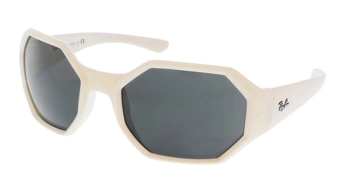 Ray-Ban 59mm Wrap Sunglasses (RB 4337) in White NWT Ray-Ban 59mm Octagon Wrap Sunglasses RB4337 White Made In  main image 2