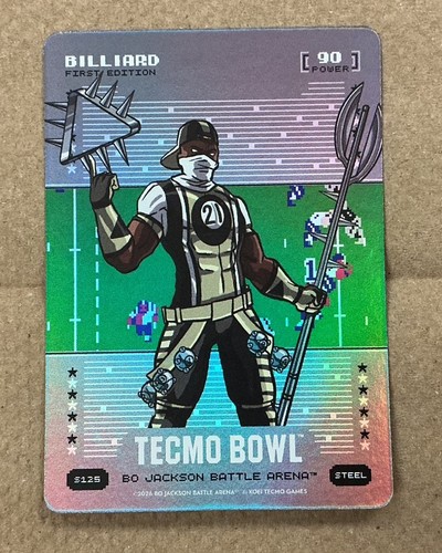2026 Bo Jackson Battle Arena Tecmo Bowl Billiard S125 Silver Battlefoil Steel