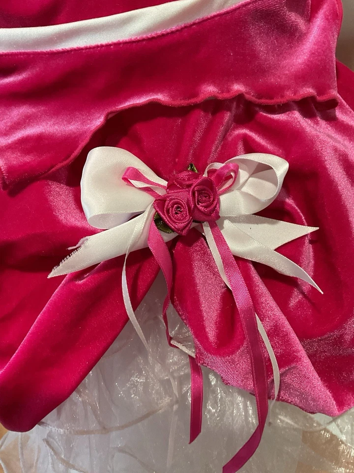 Seven Til Midnight Custom Velvet Stretch Pink Princess Womans Costume L New - Image 4 of 4