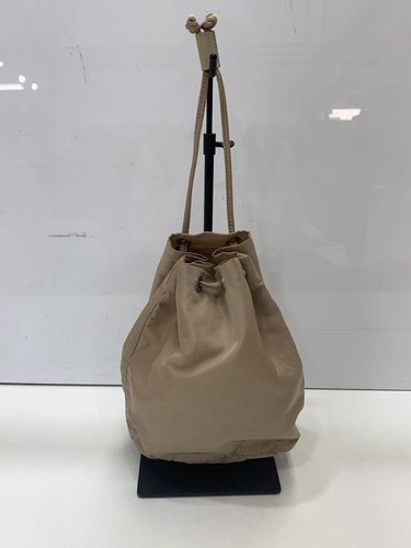 PRADA Pouch Nylon Beige Authentic Women D:2.36” H:8.27” W:6.10” 8040 - Picture 3 of 8