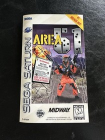 Area 51 (Sega Saturn, 1996) Complete CIB With Registration Card
