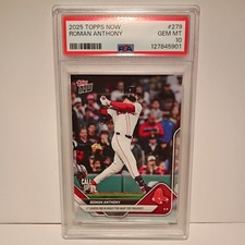 Topps 2025 Now Roman Anthony PSA 10 Rookie  #279 Boston Red Sox