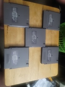 5 NES GAME LOT - Tmnt 2, Gyromite, Tecmo Bowl, Double Dribble, Ice Hockey 