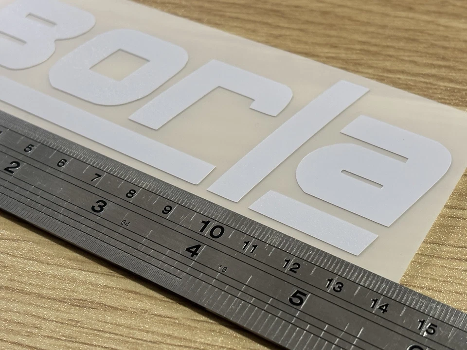 Borla - Calcomanía de vinilo blanca brillante con logotipo de carreras de coches a la deriva camión Foto 4 de 4