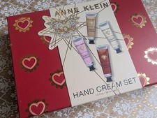 NEW Anne Klein 4 pc Hand Cream Gift Set Red Box Shea Butter Rose Vanilla Cherry