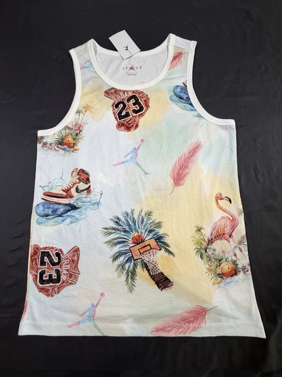 Nike Air Jordan Flight Essentials Flamingo Men's Tank Top Sz