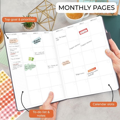 Clever Fox Appointment Book – Hourly Schedule Planner with 15-Minute Incremen... - 第 4/6 張圖片