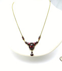 Vintage Bohemian Garnet Necklace 17" [N145] — photo 2