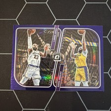 2023-24 Optic Lebron James / Anthony Davis #1 Purple Optical Illusions ref#217