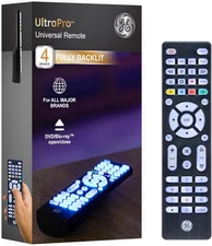 GE Blue Backlit Buttons Universal Remote Control, Samsung TV Remote Control Repl