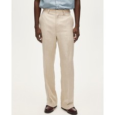 NWT J Crew Crosby Classic-Fit Suit Pant in Irish Cotton-Linen Blend 36 x 34