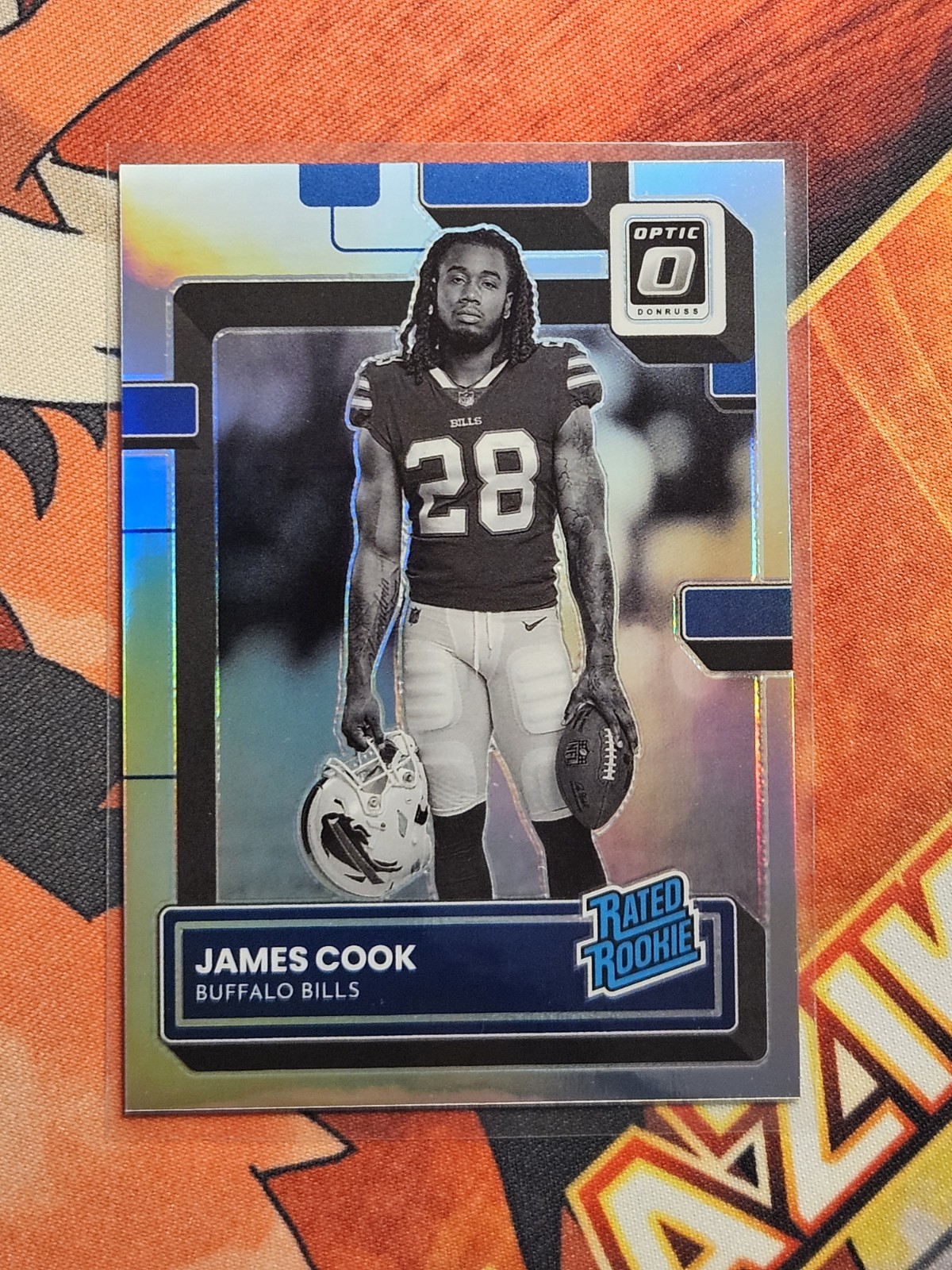 2022 Donruss Optic James Cook Rated Rookie Holo Variation Prizm #215 Bills