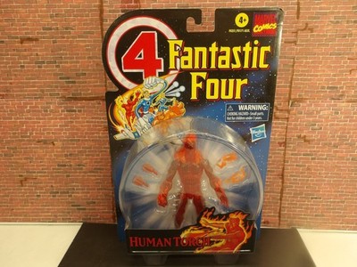 MARVEL LEGENDS RETRO FANTASTIC FOUR HUMAN TORCH 6'' FIGURE Johnny Storm 1/12
