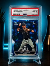 2023 Bowman Chrome Draft Sapphire Edition Colt Emerson PSA10