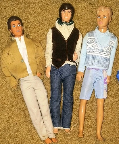 Lot of 3 Vintage 1968 KEN DOLLS - Mattell some with clothes RARE