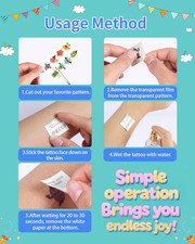 More than 500 Patterns 60 Sheets of temporary tattoo stickers are gifts for...