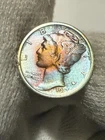 1917-D Mercury Dime, Choice Almost Uncirculated, Scarce High Grade Toned