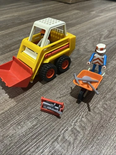RETIRED Vintage Playmobil 3507 Bulldozer  Construction Vehicle Digger RARE