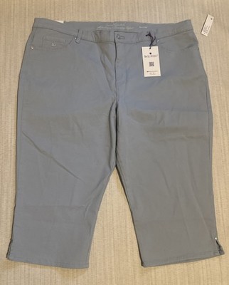 Gloria Vanderbilt Amanda Capri 22W Hydra Blue Flawless Stretch NWT