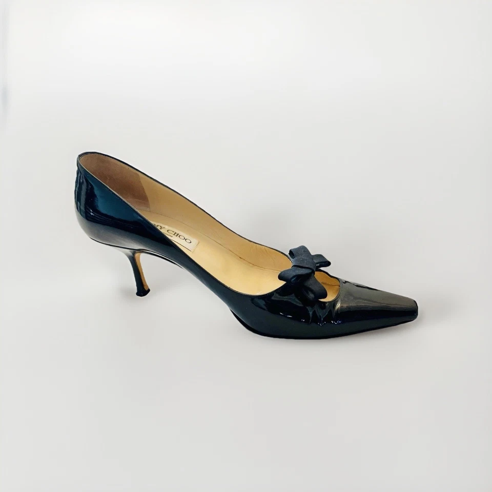 Tacones de cuero negro Jimmy Choo, talla 38/8 Foto 3 de 4