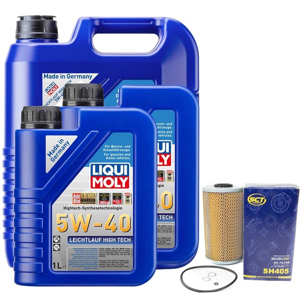 MotoröL Set High Tech 5W-40 Liqui Moly 7 Liter + ÖLfilter FüR BMW 3Er 5Er Opel-image