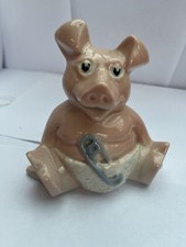 Vintage Retro Natwest Bank Woody Baby Schwein Sparschwein Spardose Wade OHNE Stopfen