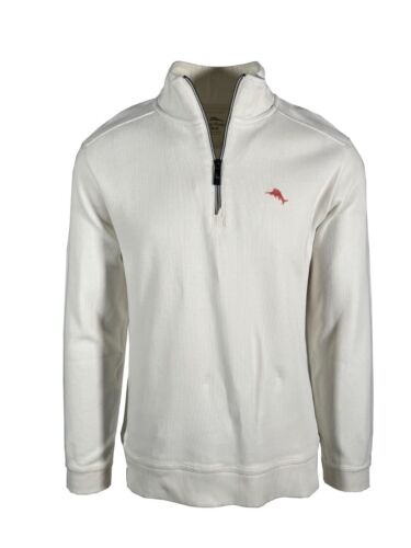 Tommy Bahama Herren Coconut White Sweatshirt Nassau 1/2 Zip Pullover (S01) - Bild 4 von 17