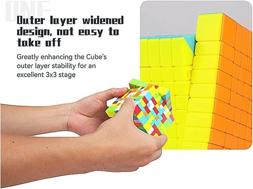 Speed Cube 9x9 Stickerless 75MM 9x9x9 Puzzle Cube Magic2021 Version - Picture 5 of 8