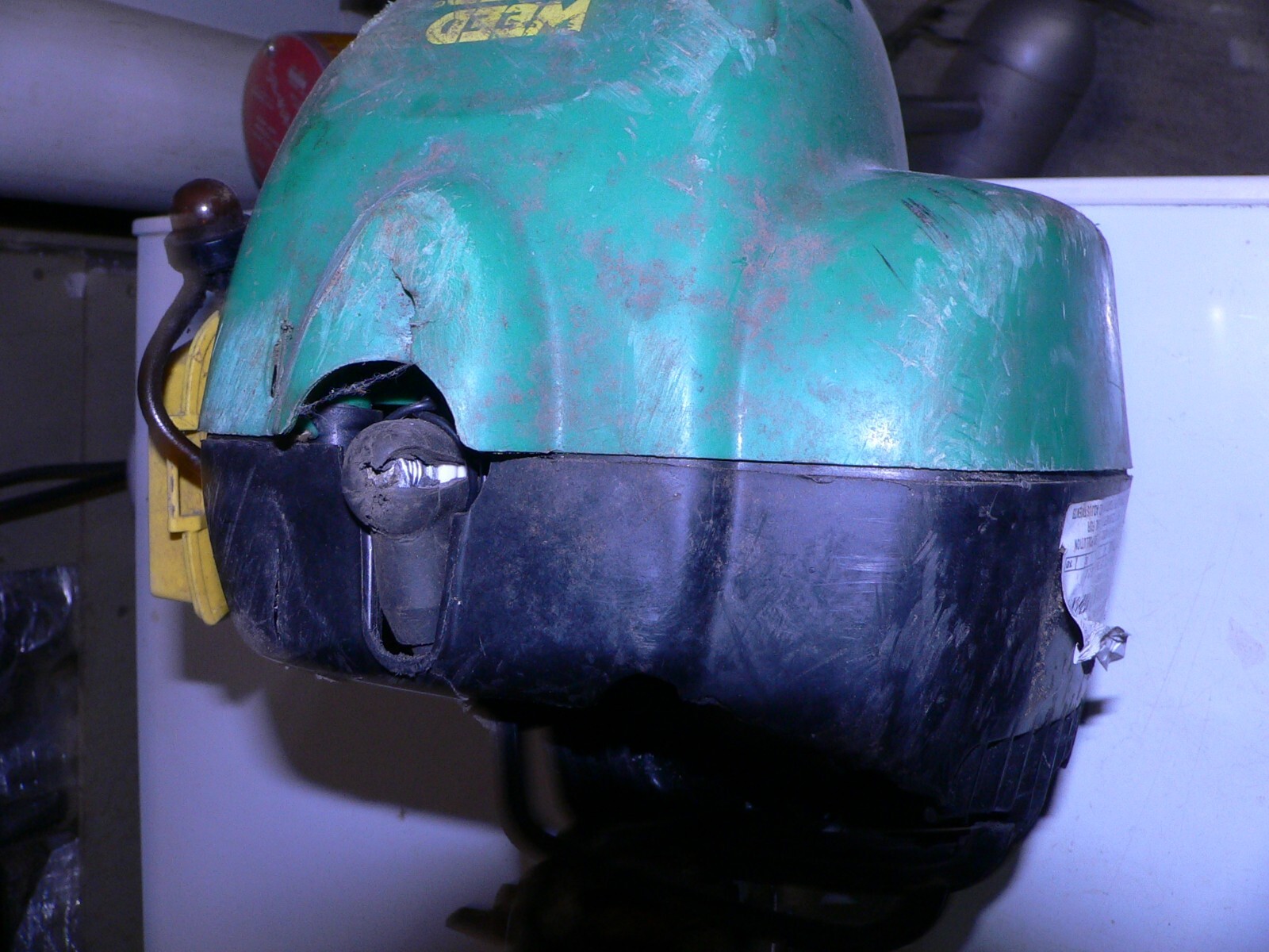 antique outboard motor parts motor lower unit with weed eater power