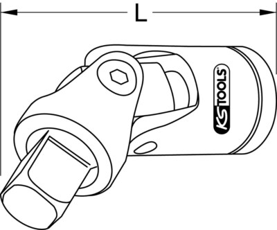 KS Tools 1/2" Power-Kugelgelenk – Chrom-vanadium, Hochglanz Verchromt, Für Hand- & Elektroschrauber