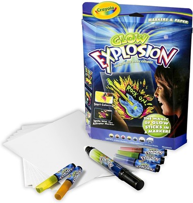 Crayola Glow Explosion Markers and Paper | eBay